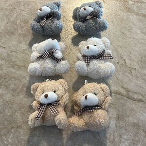 6 Teddy Bear Keychains